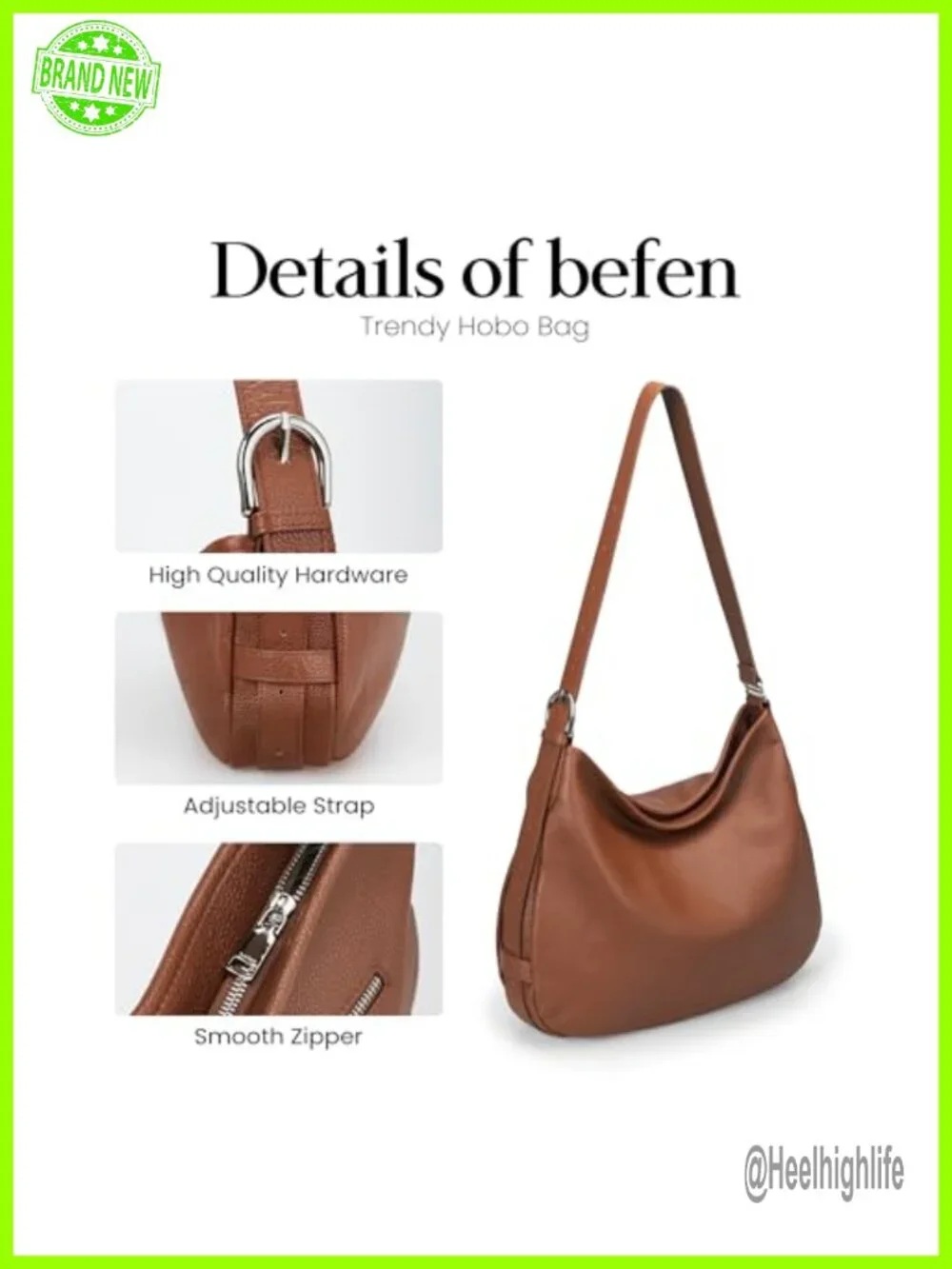 Vintage Genuine Leather Satchel Tote Bag, Large Shoulder Crossbody